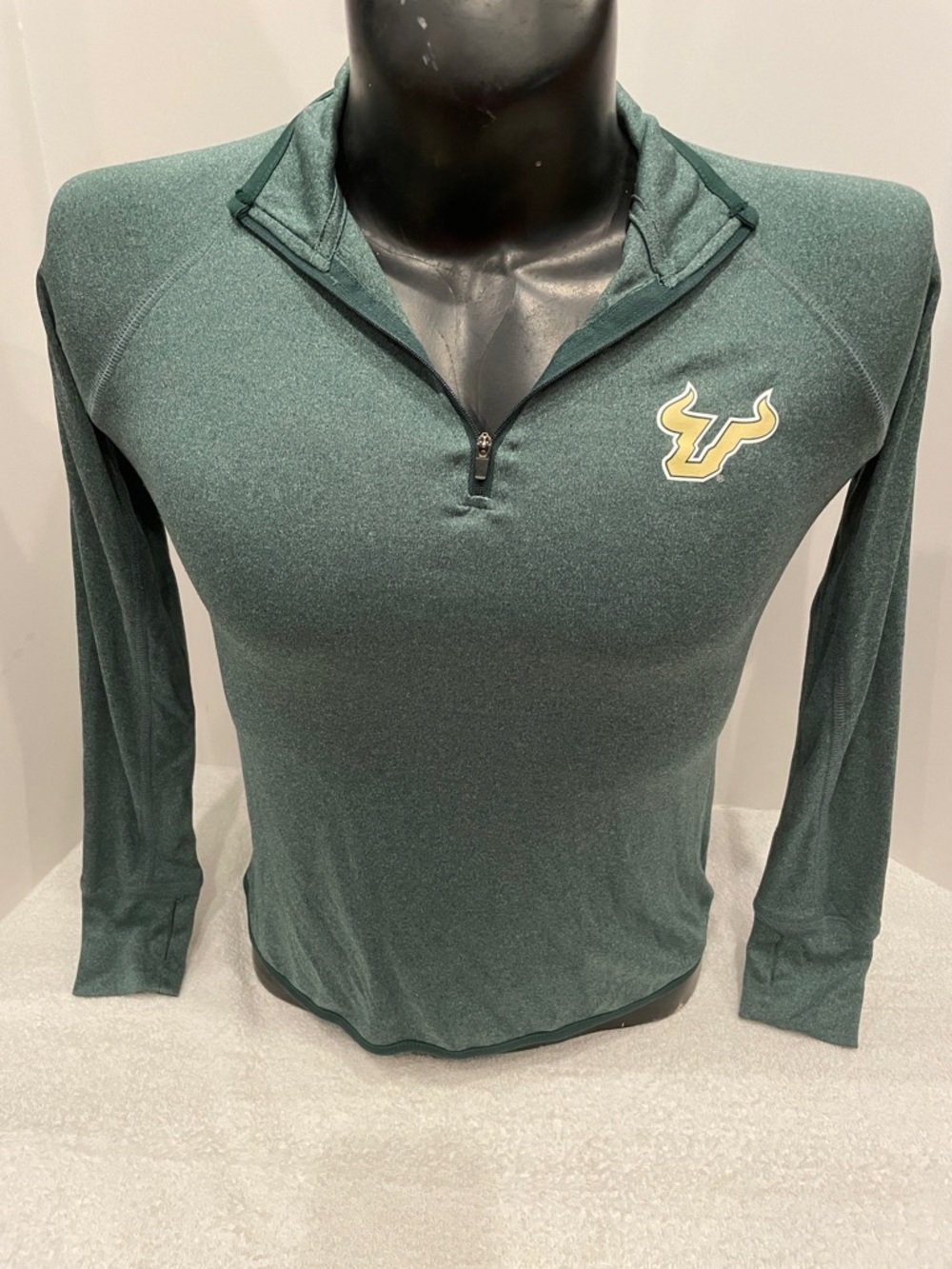 Womans University of South Florida Bulls USF Quarter-Zip Long Sleeve Top